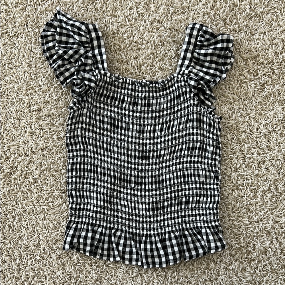 NWOT SO Black and White Gingham Girls XL (14/16)